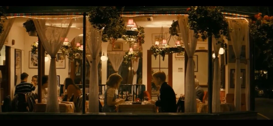 Restaurant scene from the film About Time, used as a reference clip